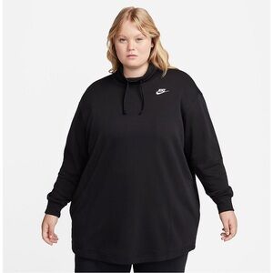 NWT Nike Women's Sportswear Club Fleece Sweatshirt Black